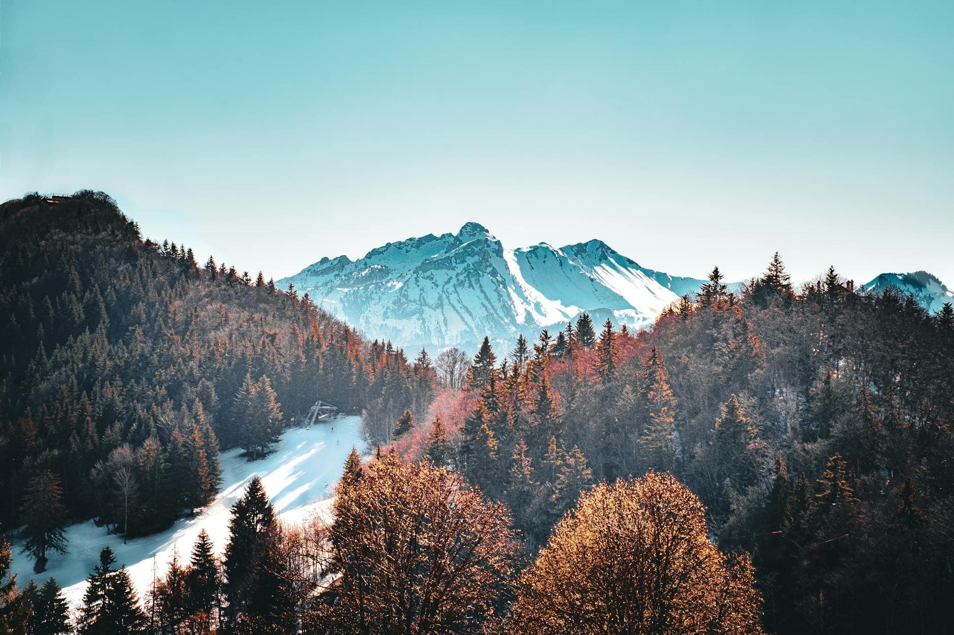 Paysage de montagne en Haute-Savoie, Alpes françaises